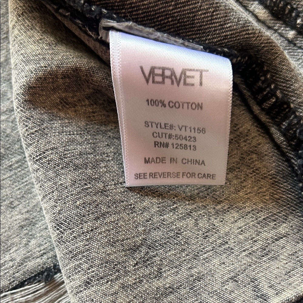 VENET Distressed Dark Gray Denim Jacket - Picture 8 of 12